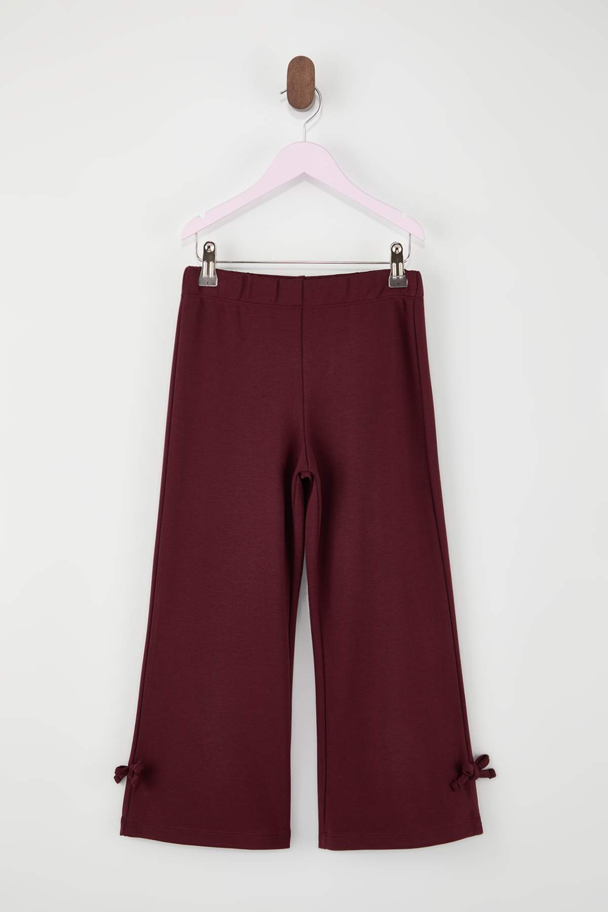 Girls' Navy Ribbon-Detail Knit Trousers