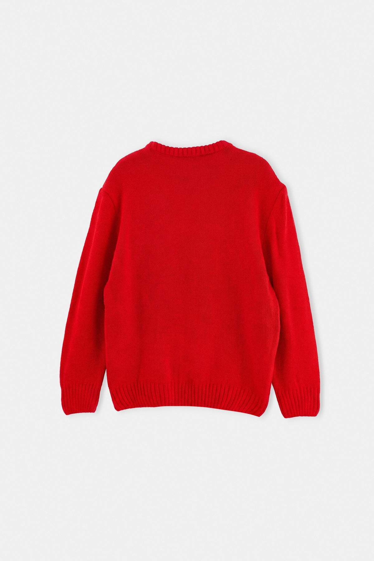 Boys' Red Reindeer Snowflake Jumper