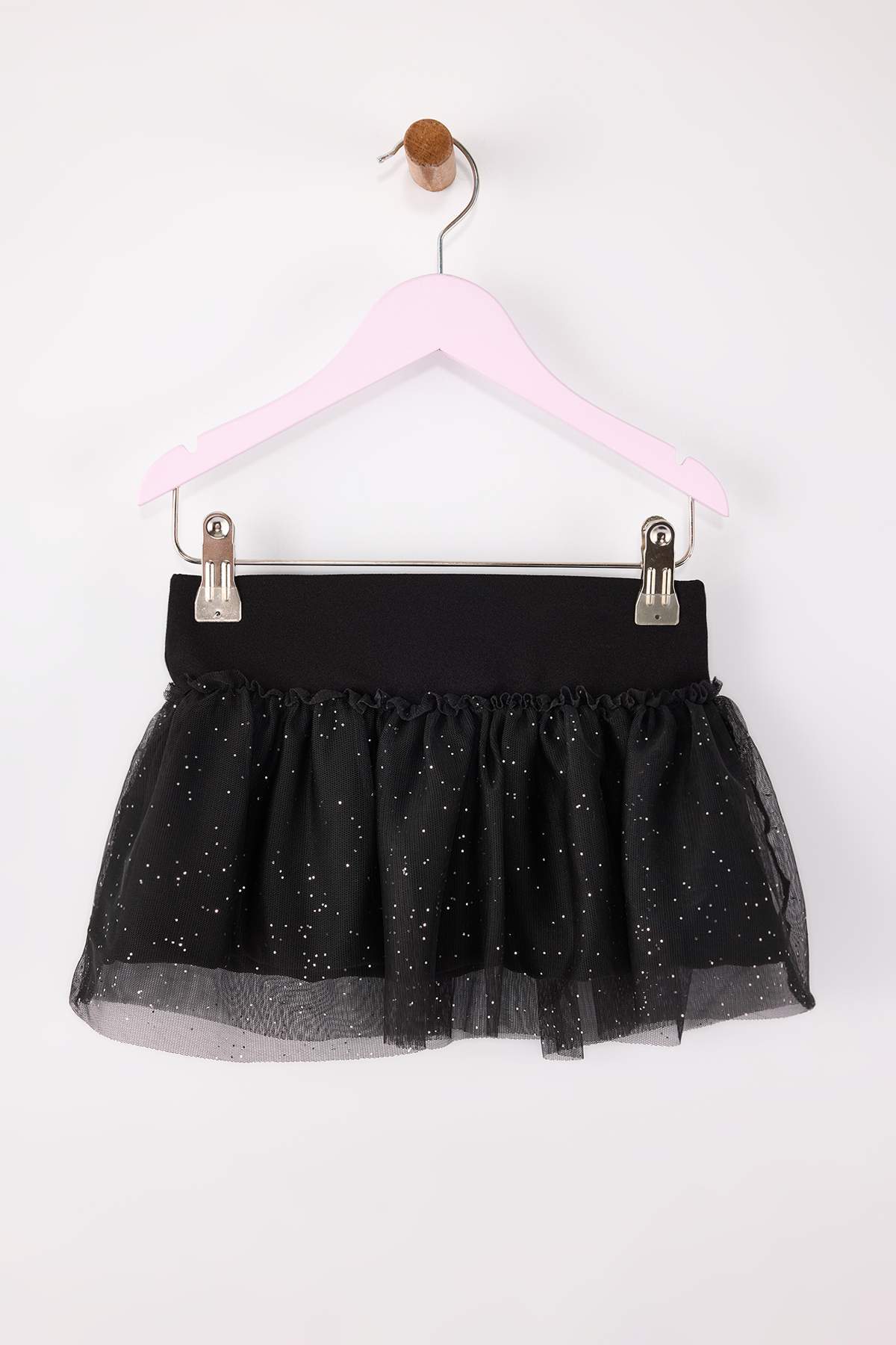 Girls' Black Galaxy Mini Skirt