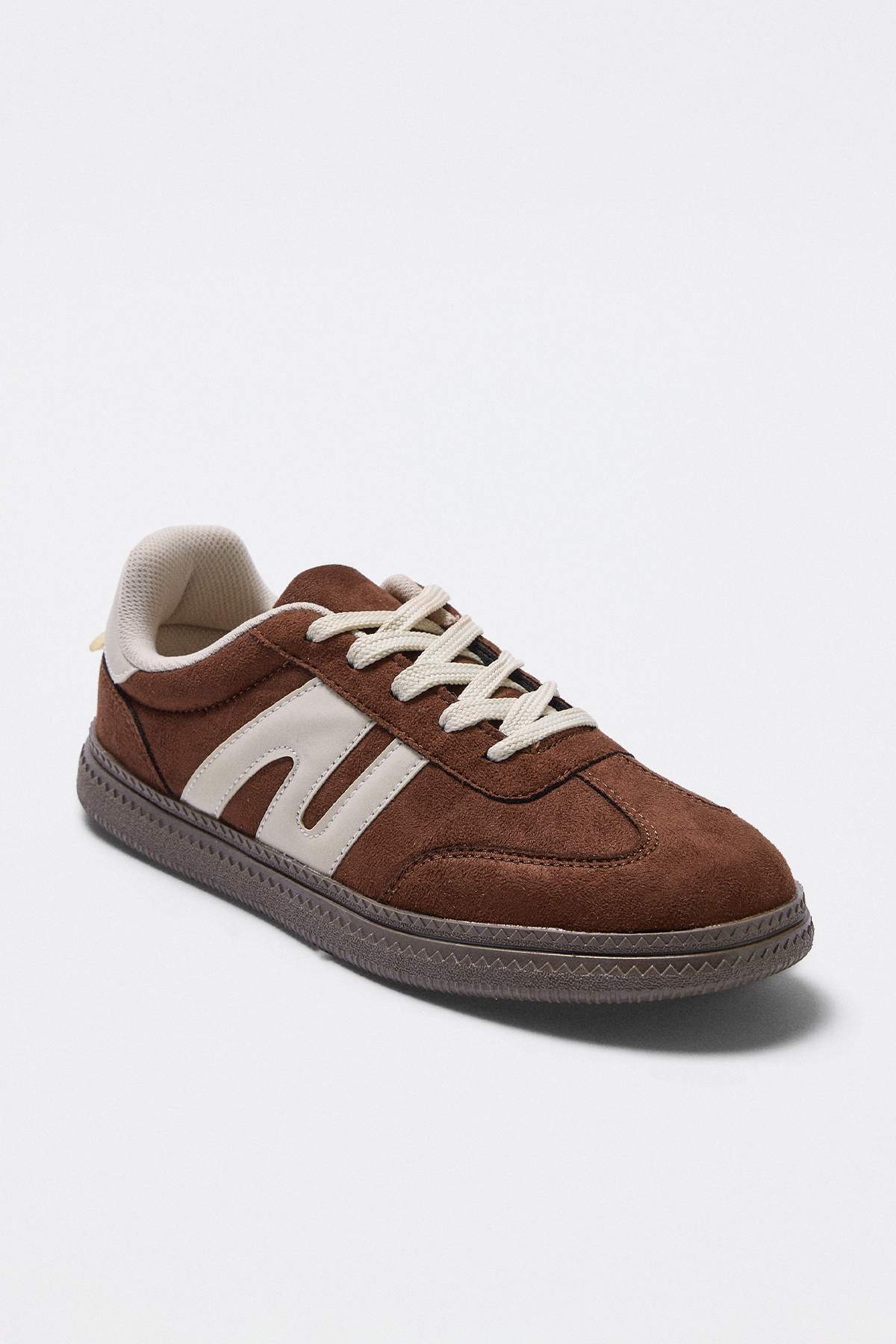 Kids' Brown Suede Retro Sneakers