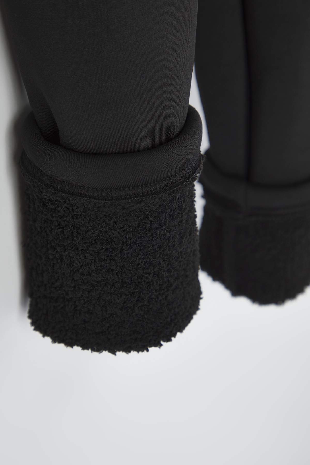 Girls' Black Fleece-Lined Leggings