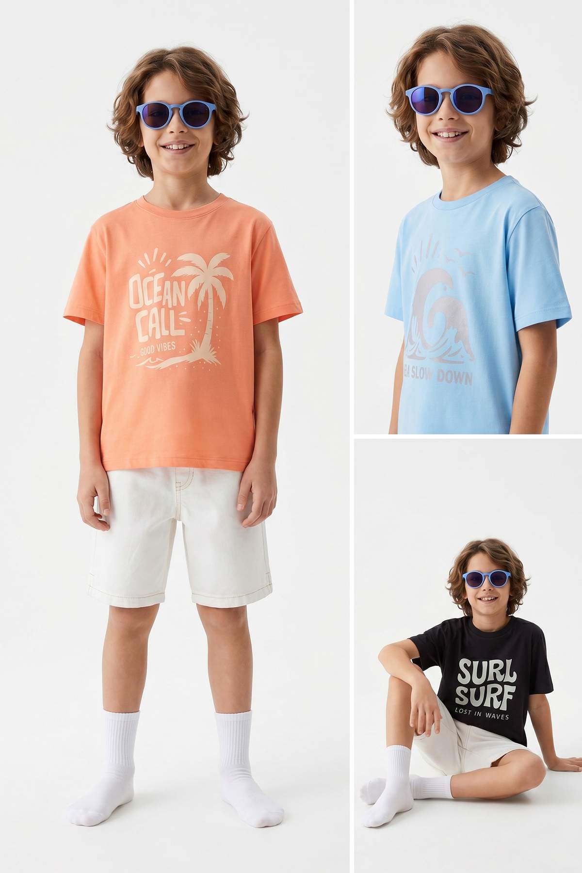 Boys' Plain T-Shirt 3-Pack