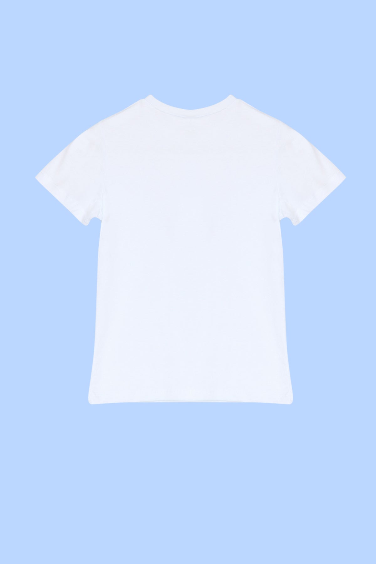 Girls' White Mini Strawberry Cotton T-Shirt