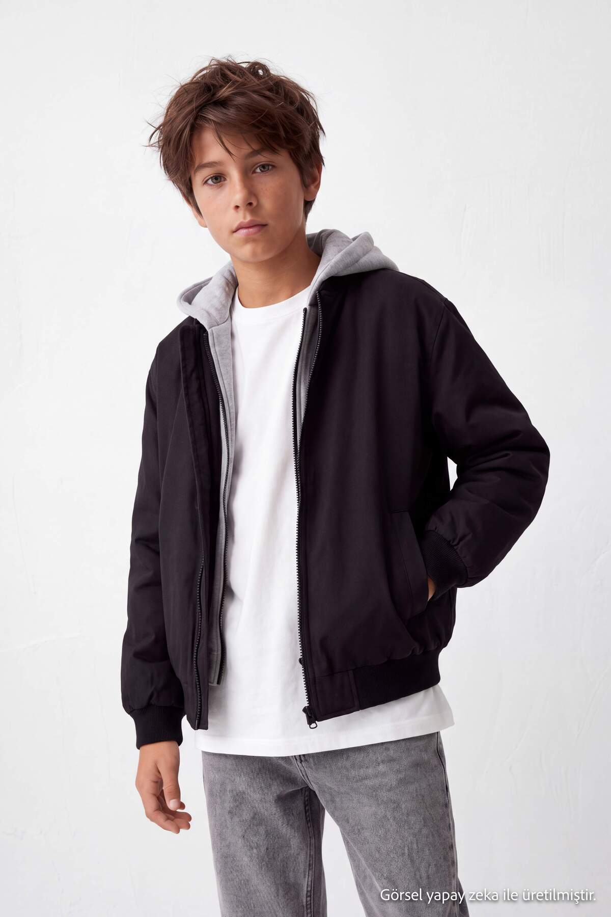 Boys' Black Coat
