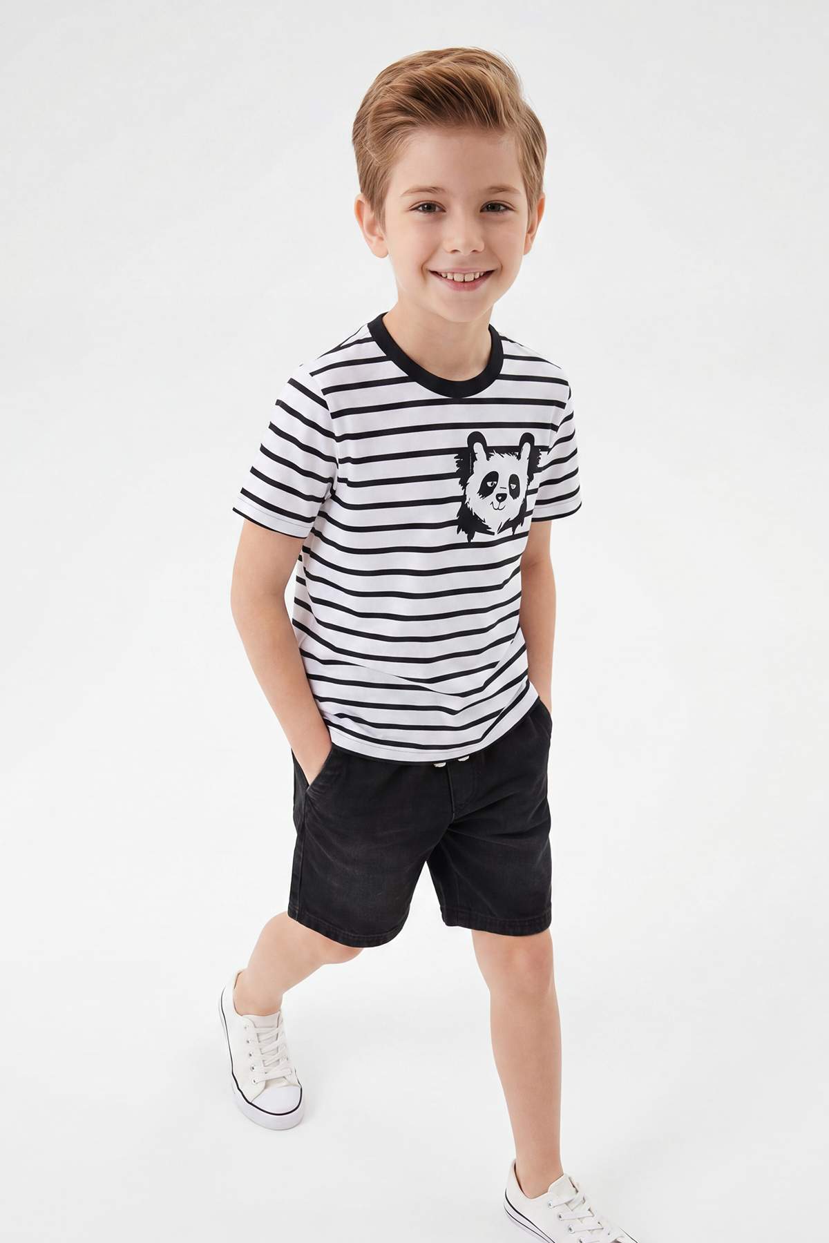 Boys' Stone & Ecru Printed T-Shirt 2-Pack