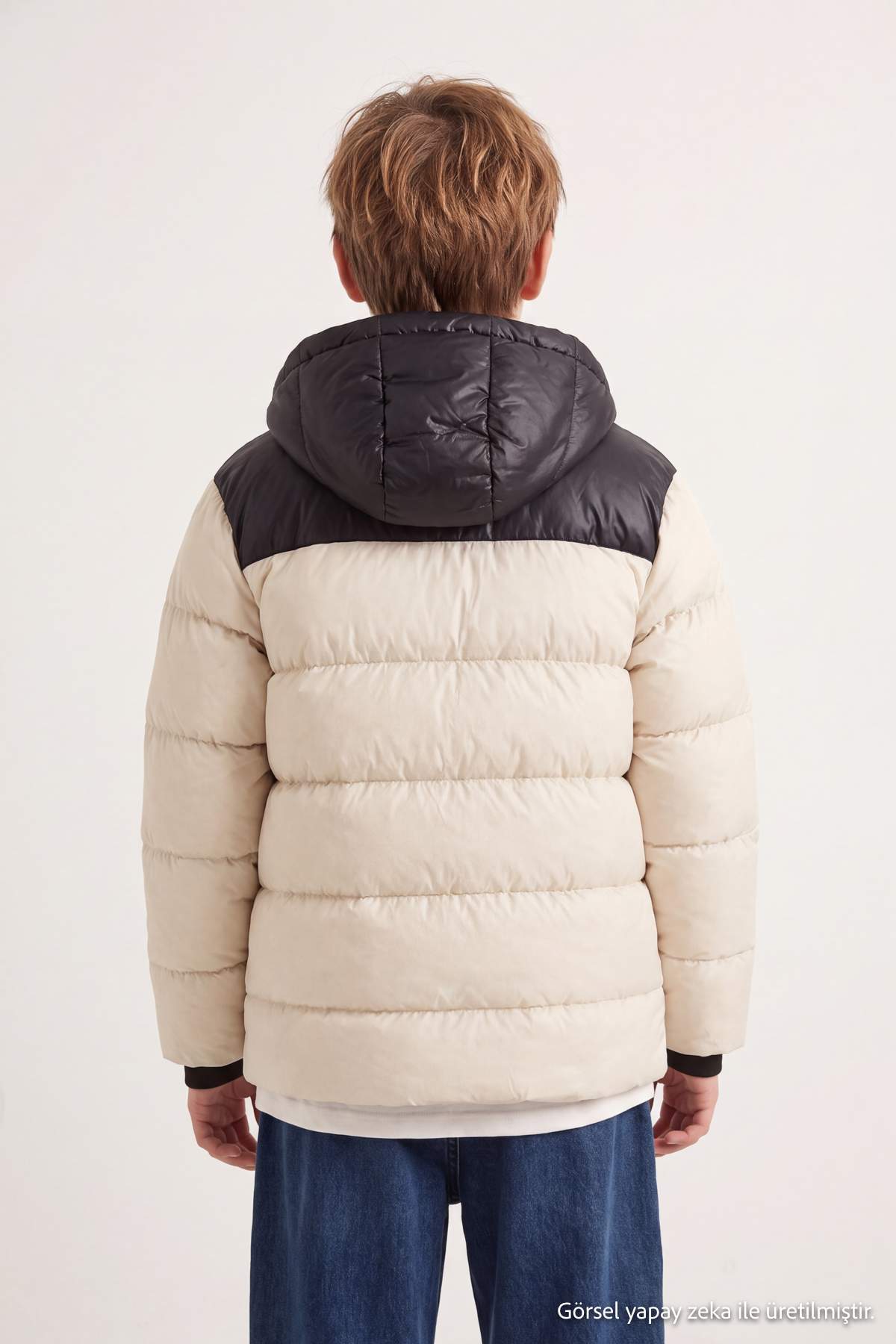 Boys' Beige Puffer Jacket