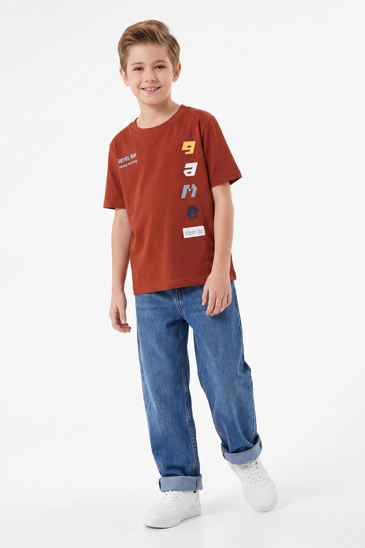 Boys' Terracotta & Mint Printed T-Shirt 2-Pack