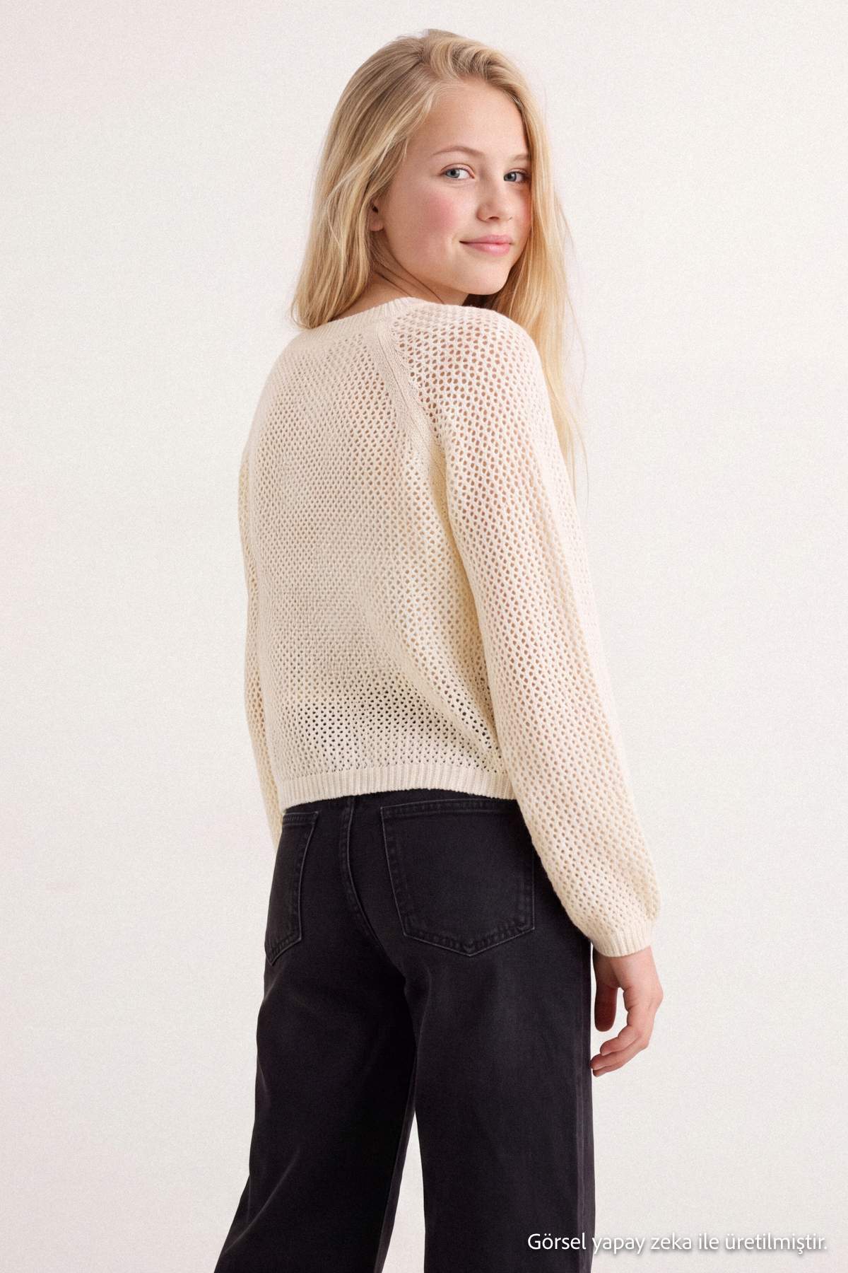 Girls' Soft Star-Pattern Knit Jumper