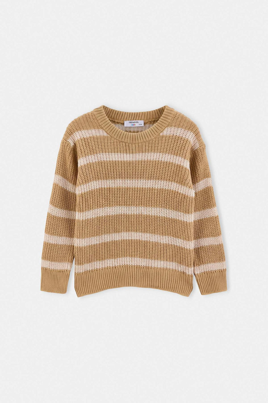 Boys' Beige Crew-Neck Knit Jumper