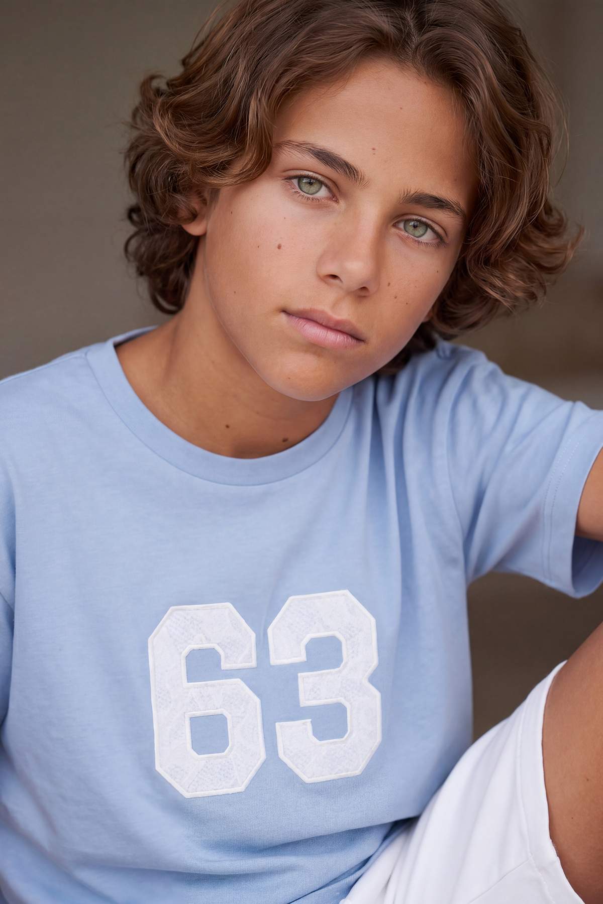 Boys' Blue Number-Print T-Shirt
