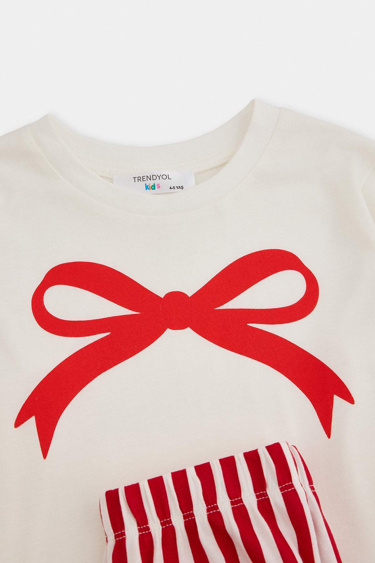 Girls' Red Winter Holiday Pyjama Set