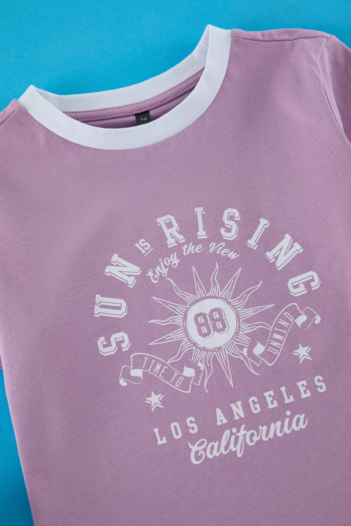 Boys' Purple Slogan-Print Cotton T-Shirt