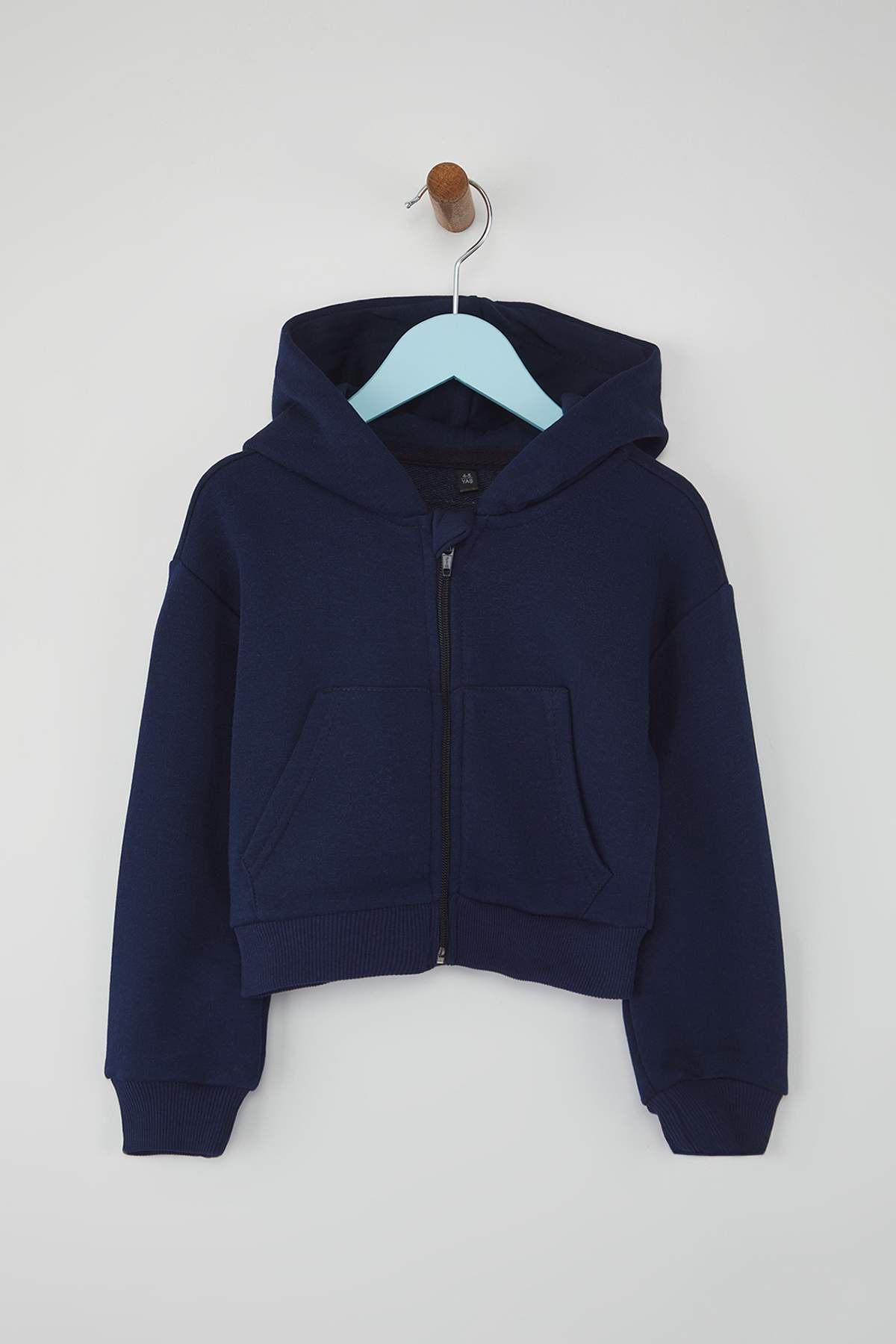 Girls' Cropped Hooded Zip Cardigan