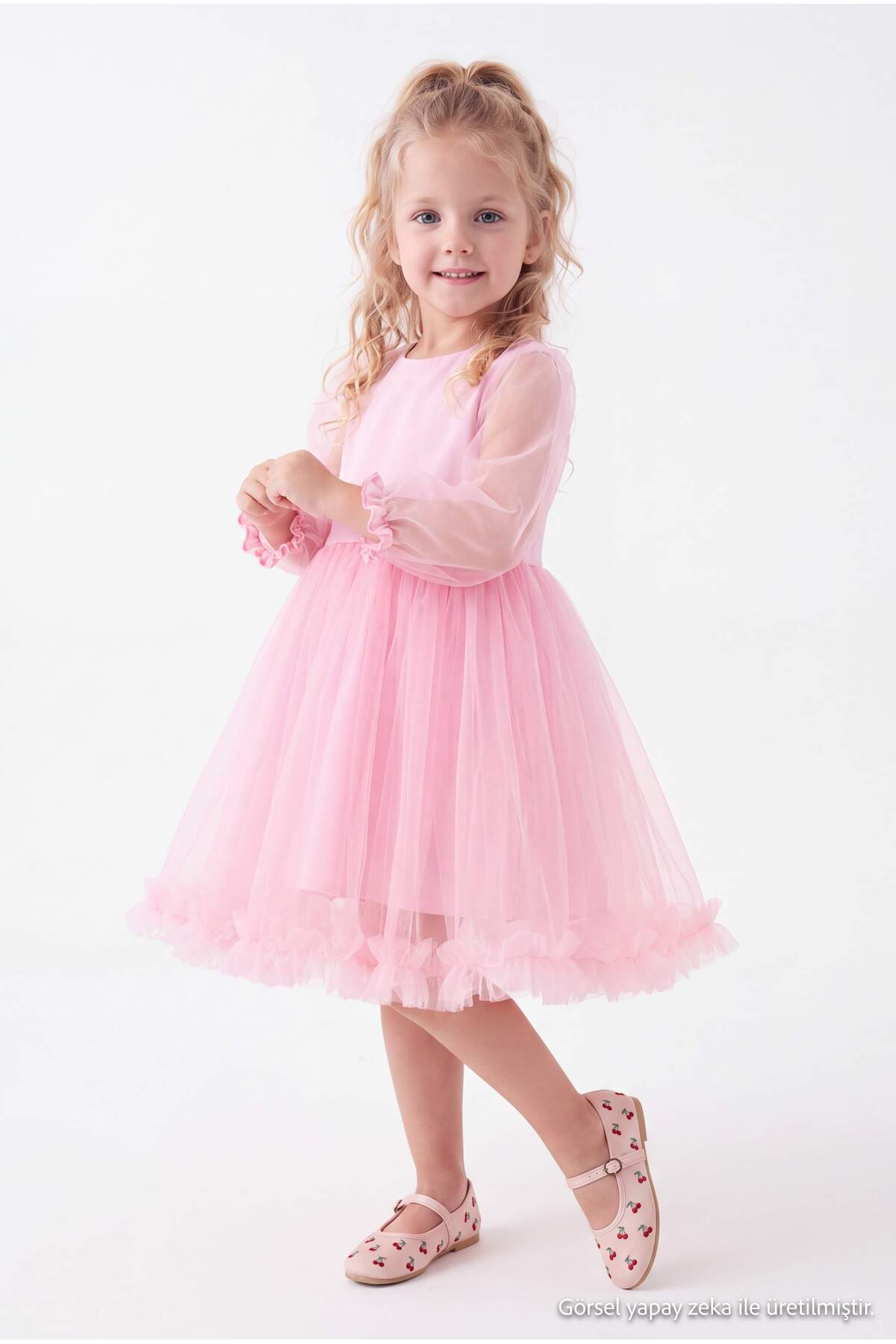 Girls' Pink Tulle Party Dress