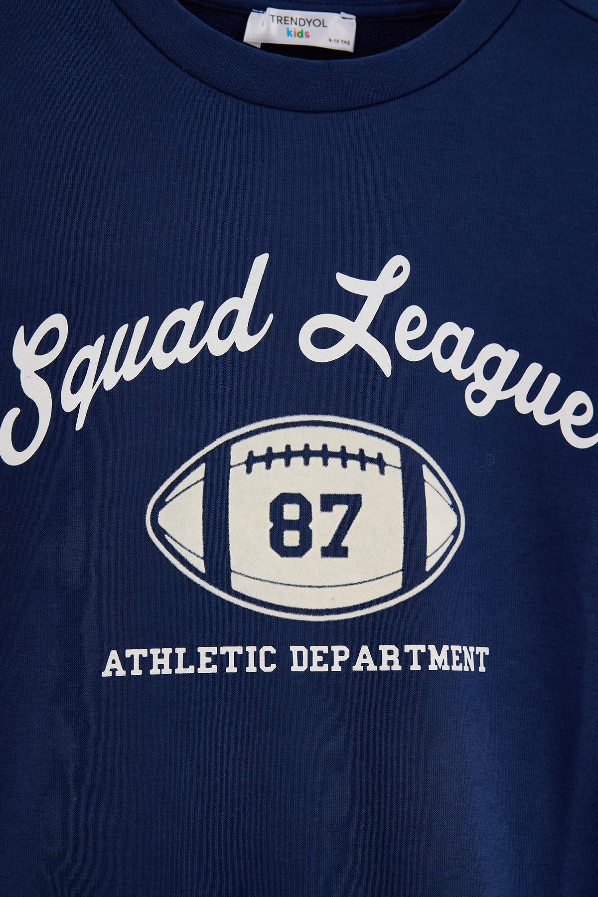Boys' Navy Varsity-Print Sweatshirt
