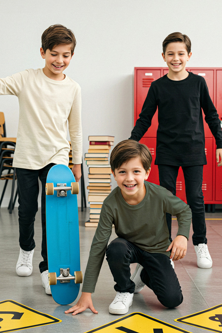 Boys' Basic Cotton School T-Shirt 3-Pack