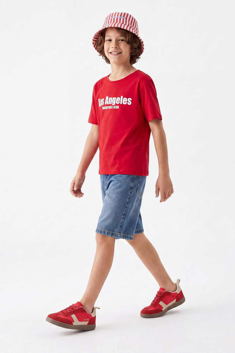 Boys' Red City Slogan T-Shirt