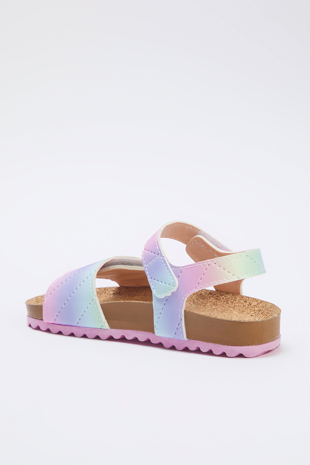 Girls' Pink Velcro-Strap Sandals