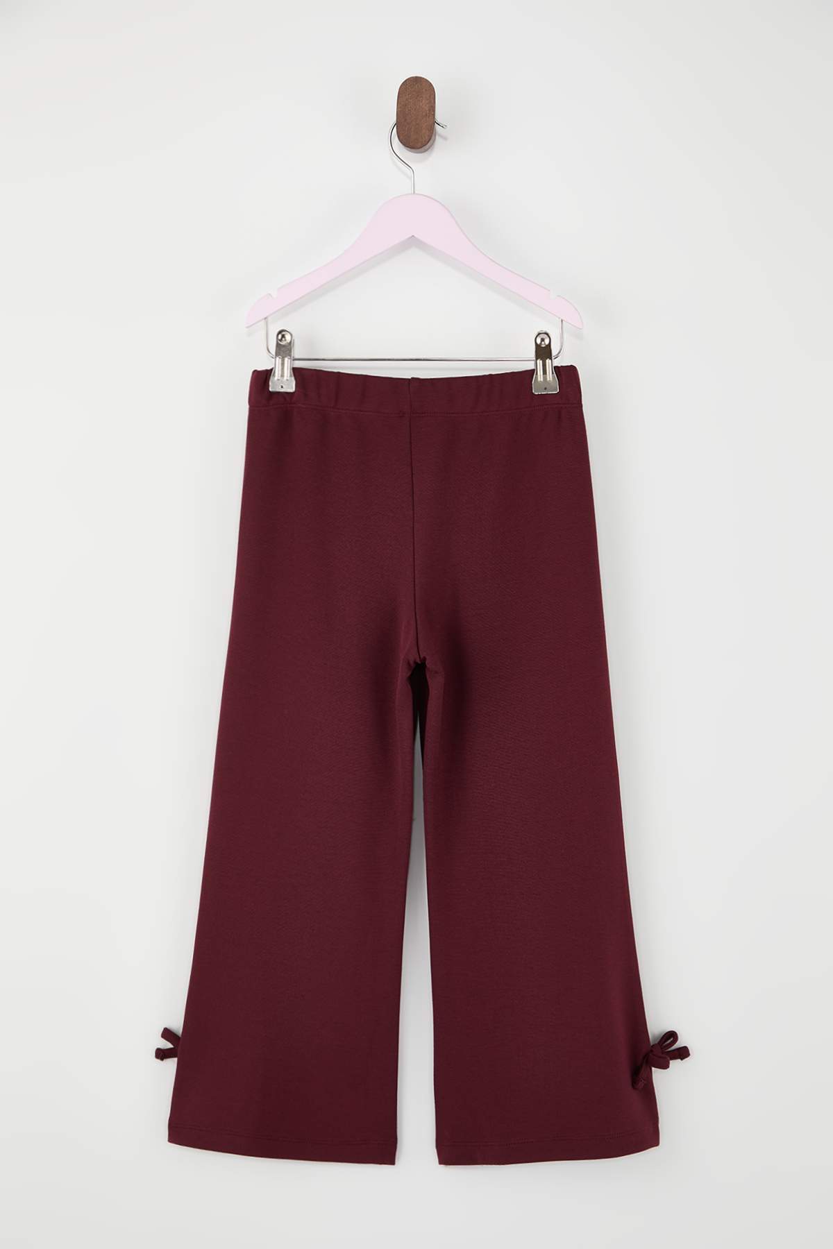 Girls' Navy Ribbon-Detail Knit Trousers