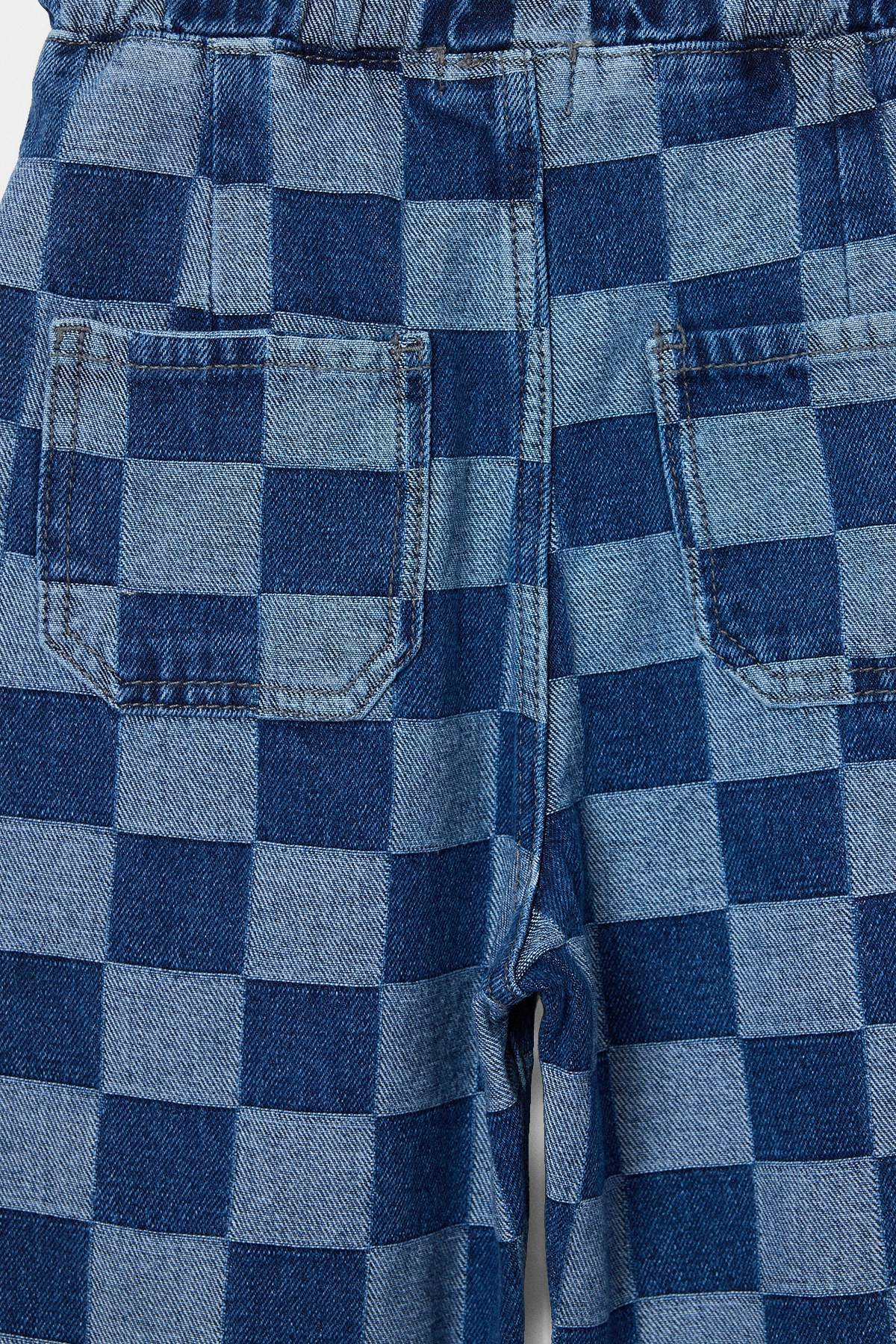 Boys' Blue Checkerboard Jeans
