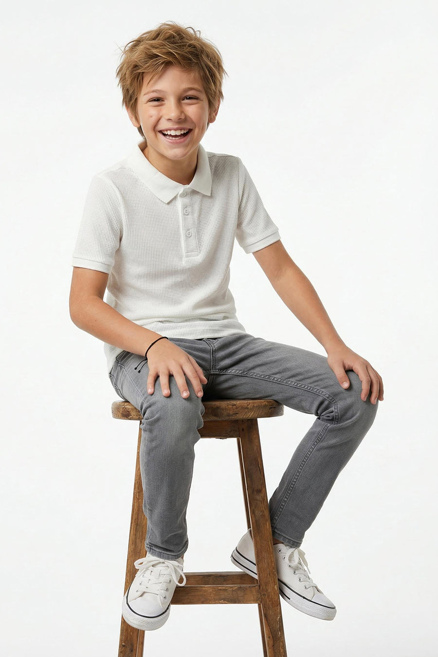 Boys' Basic Short-Sleeve Polo Shirt