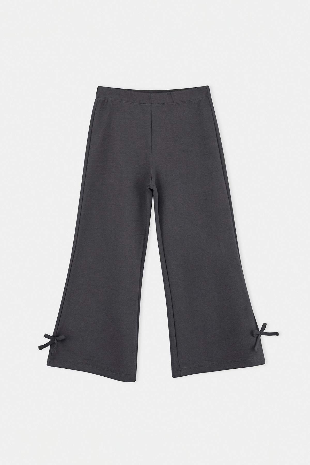 Girls' Navy Ribbon-Detail Knit Trousers