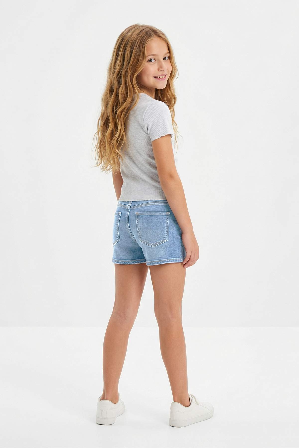 Girls' Ribbed Button-Front T-Shirt