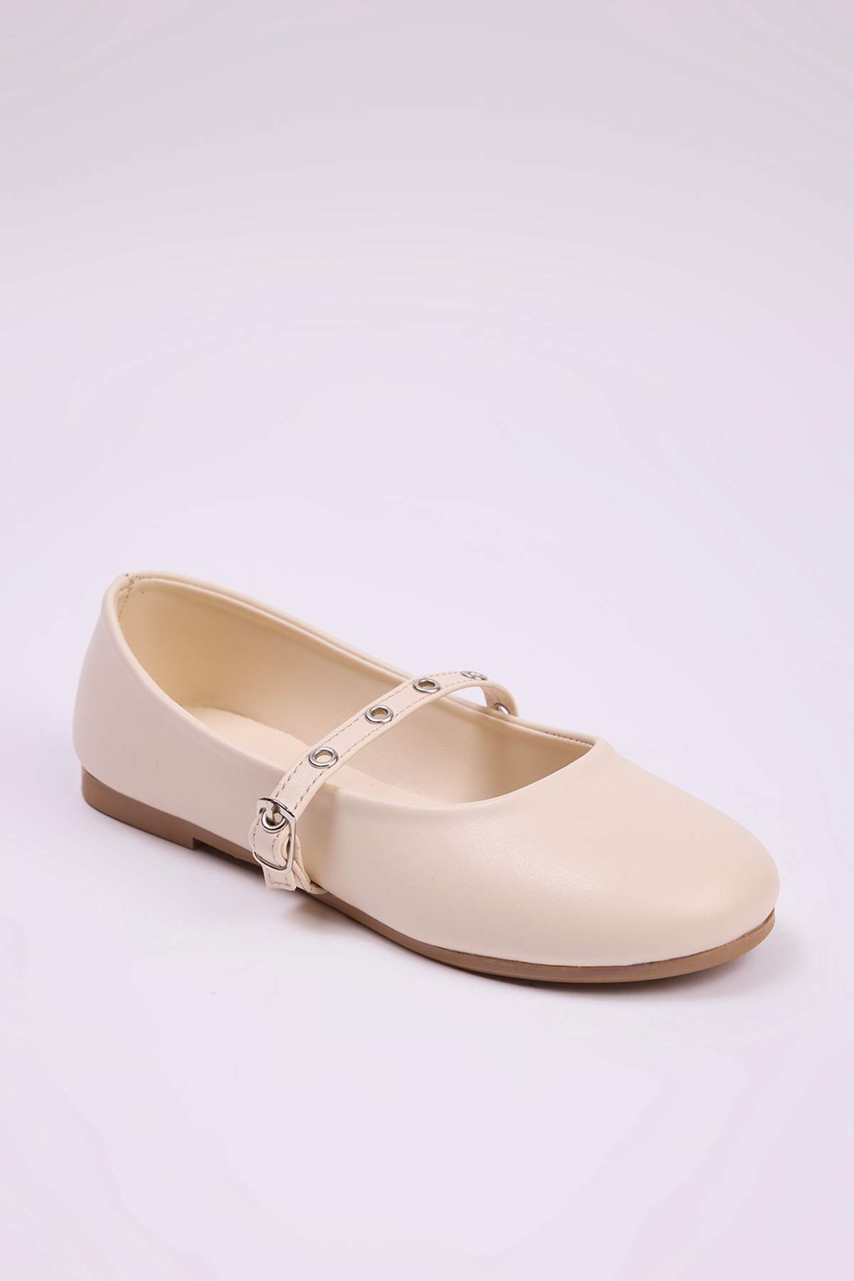 حذاء باليرينا ماري جين كريمي للبنات