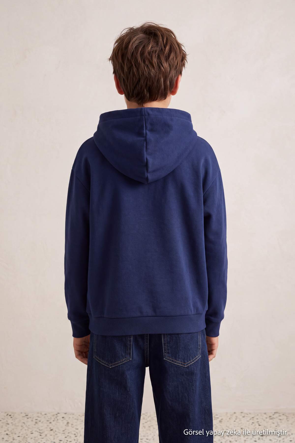 Boys' Navy Plain Sweatshirt