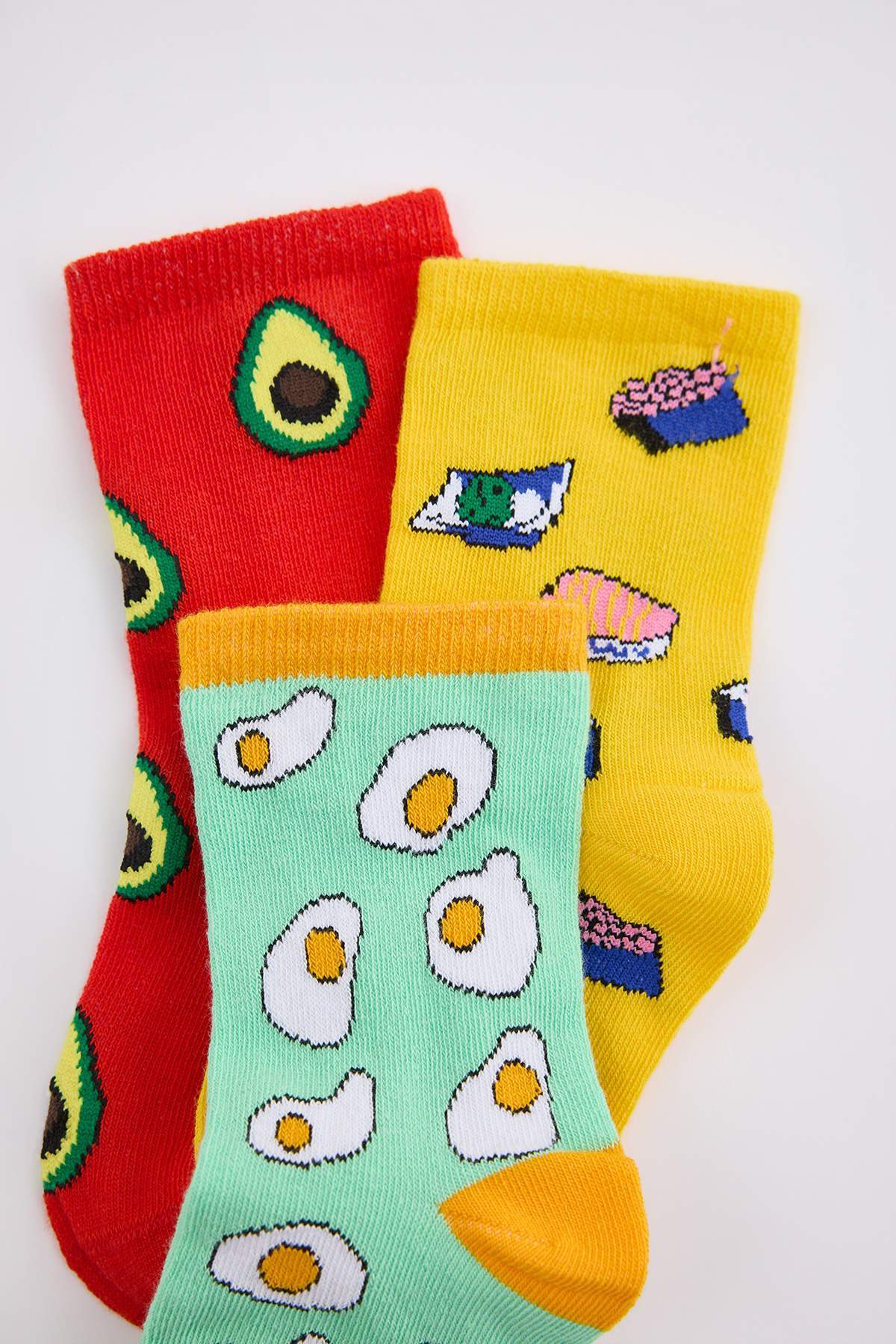 Kids' Food-Print Socks 3-Pack