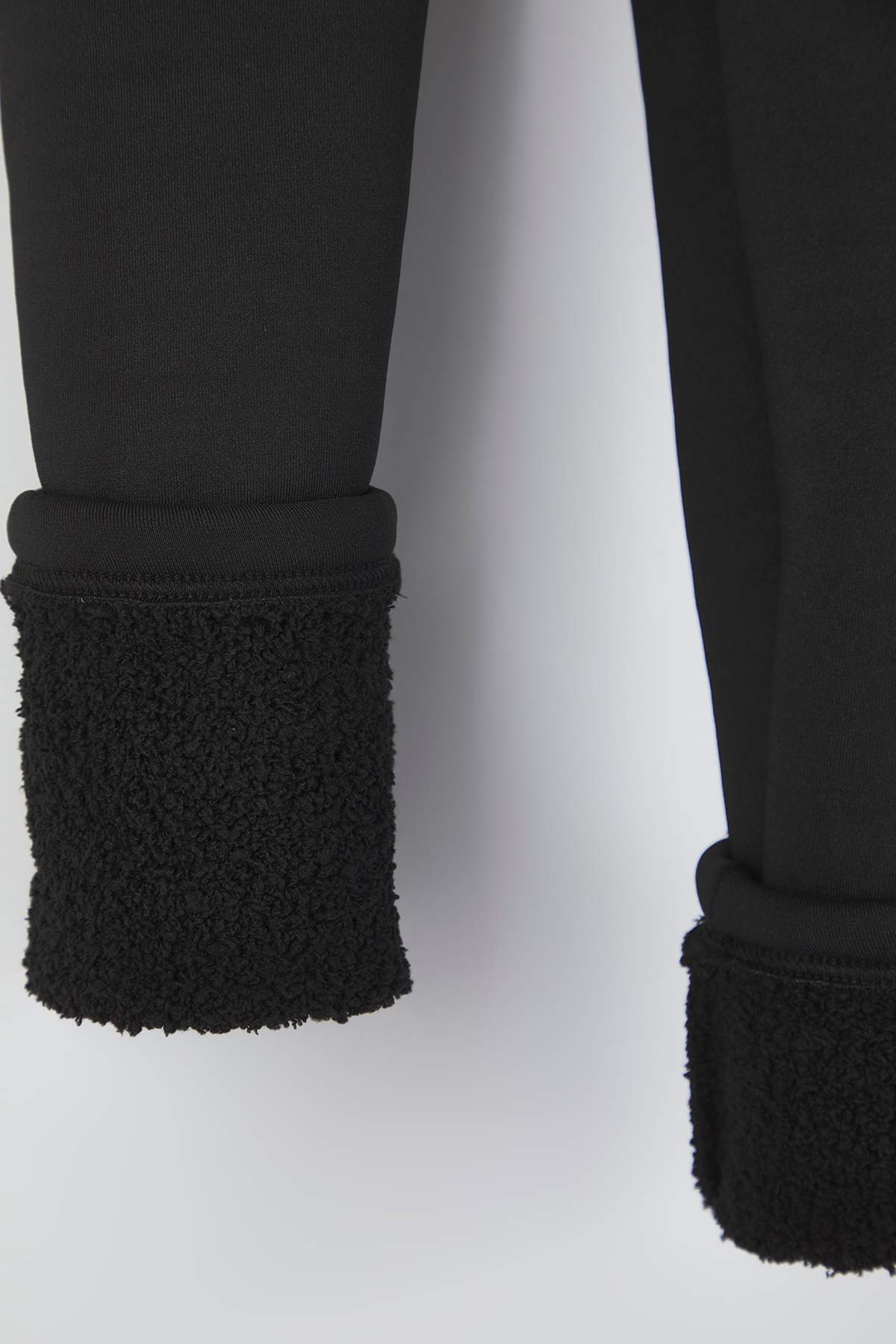 Girls' Black Fleece-Lined Leggings