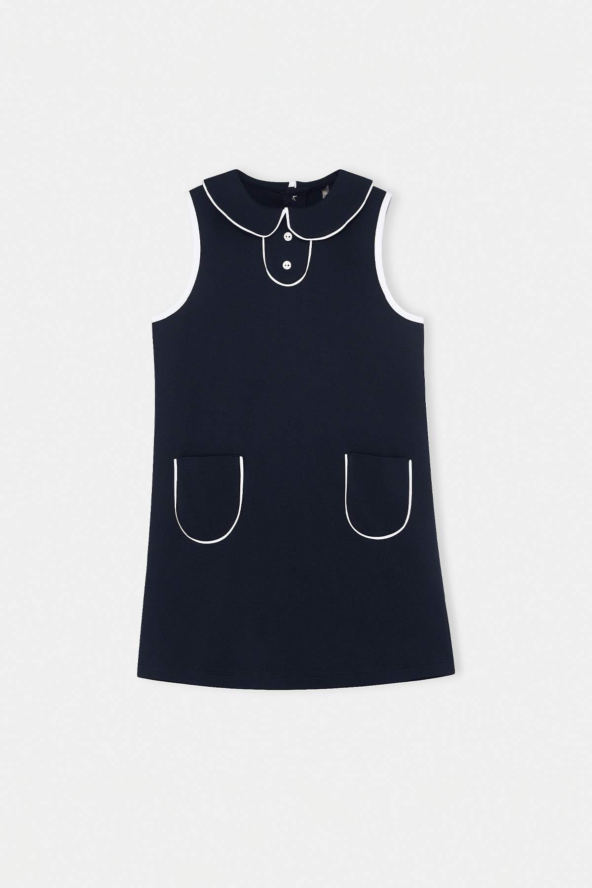 Girls' Plain Mini Dress with Pockets
