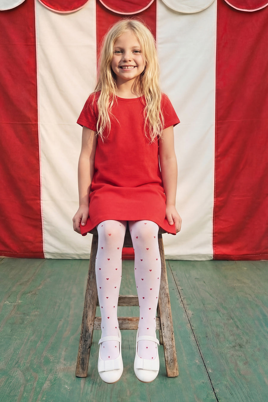 Girls' White Ballet Flats