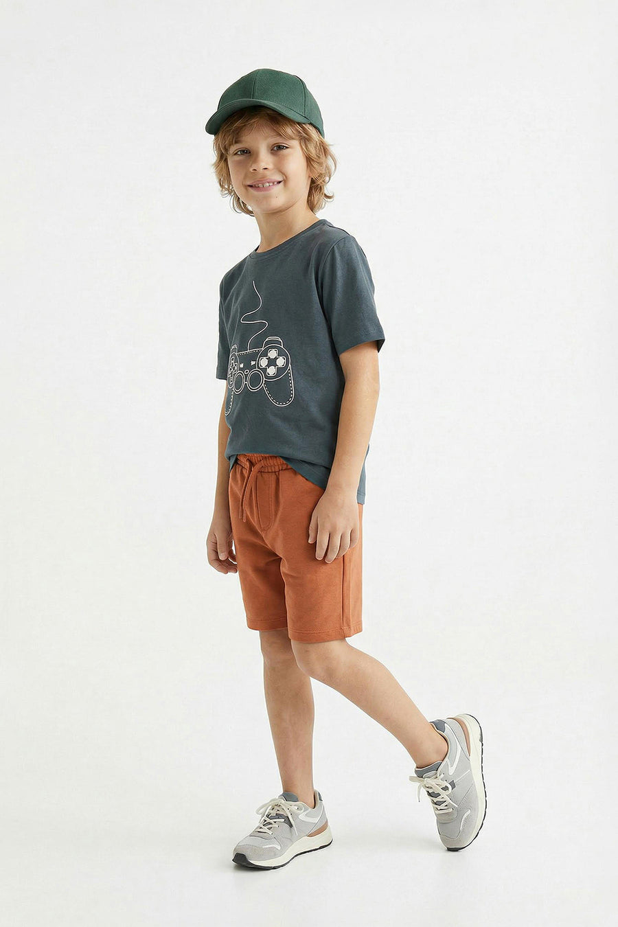 Boys' Charcoal Gamepad T-Shirt & Shorts Set