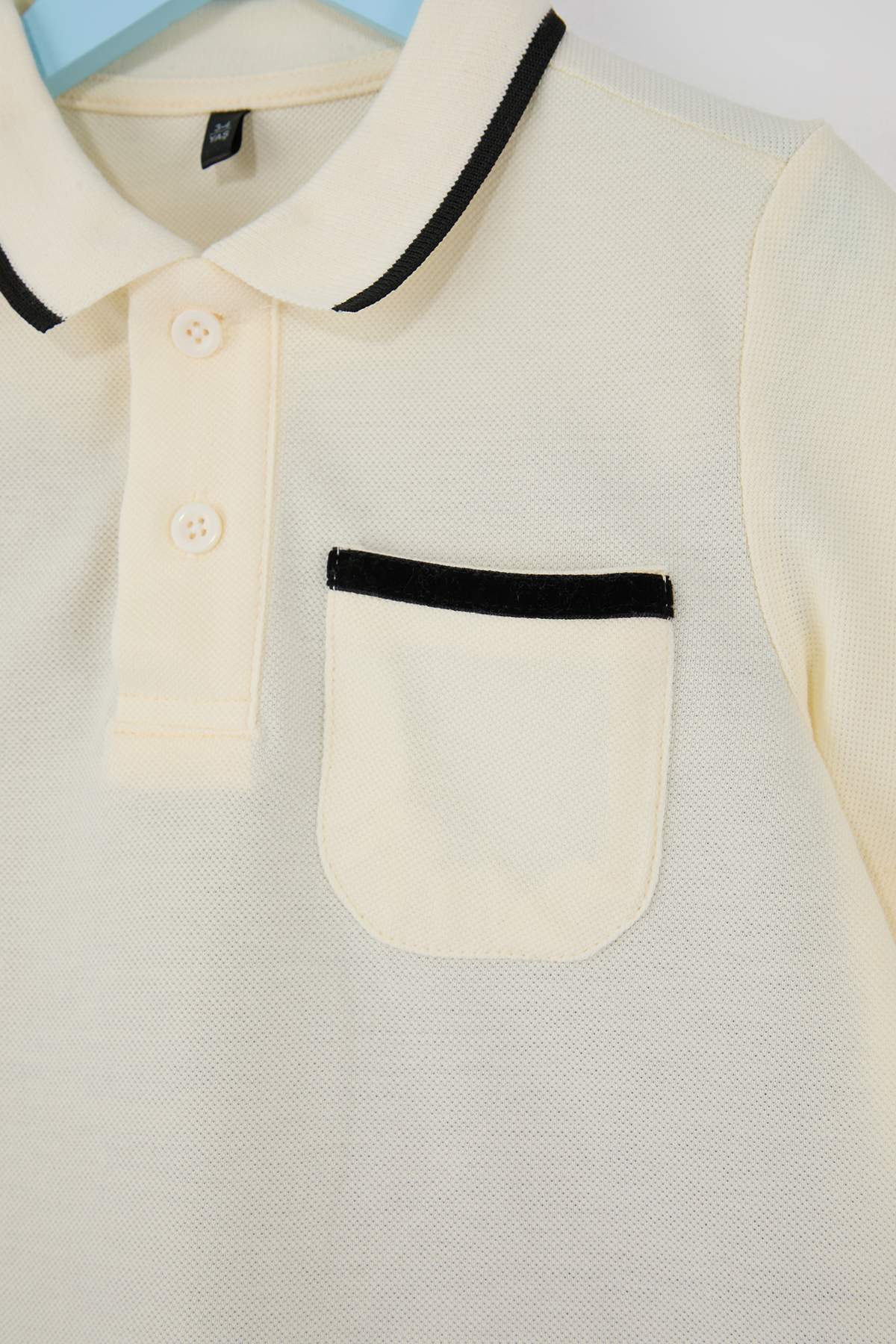 Boys' Ecru Polo Top & Trousers Set