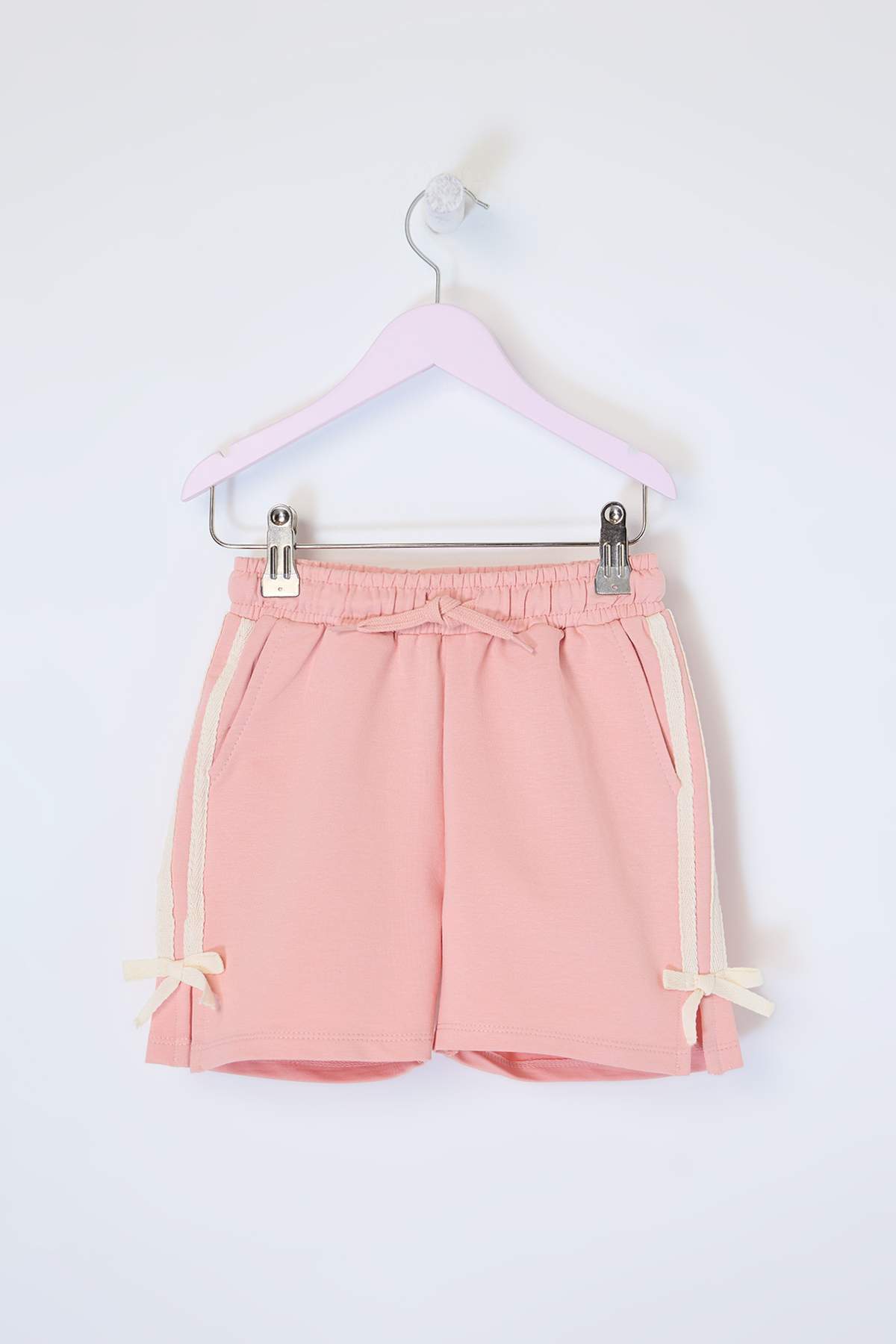 Girls' Yellow & Pink Plain Shorts 2-Pack