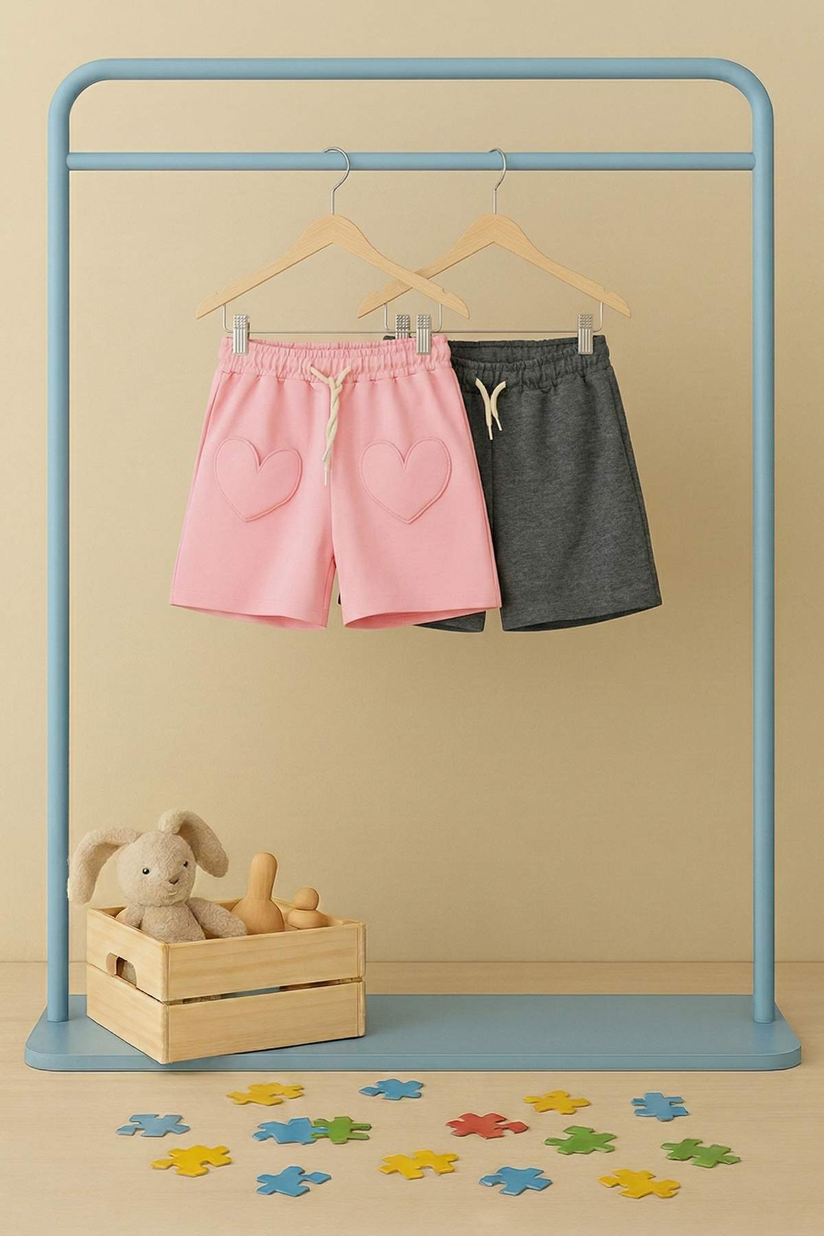Girls' Embroidered Shorts 2-Pack