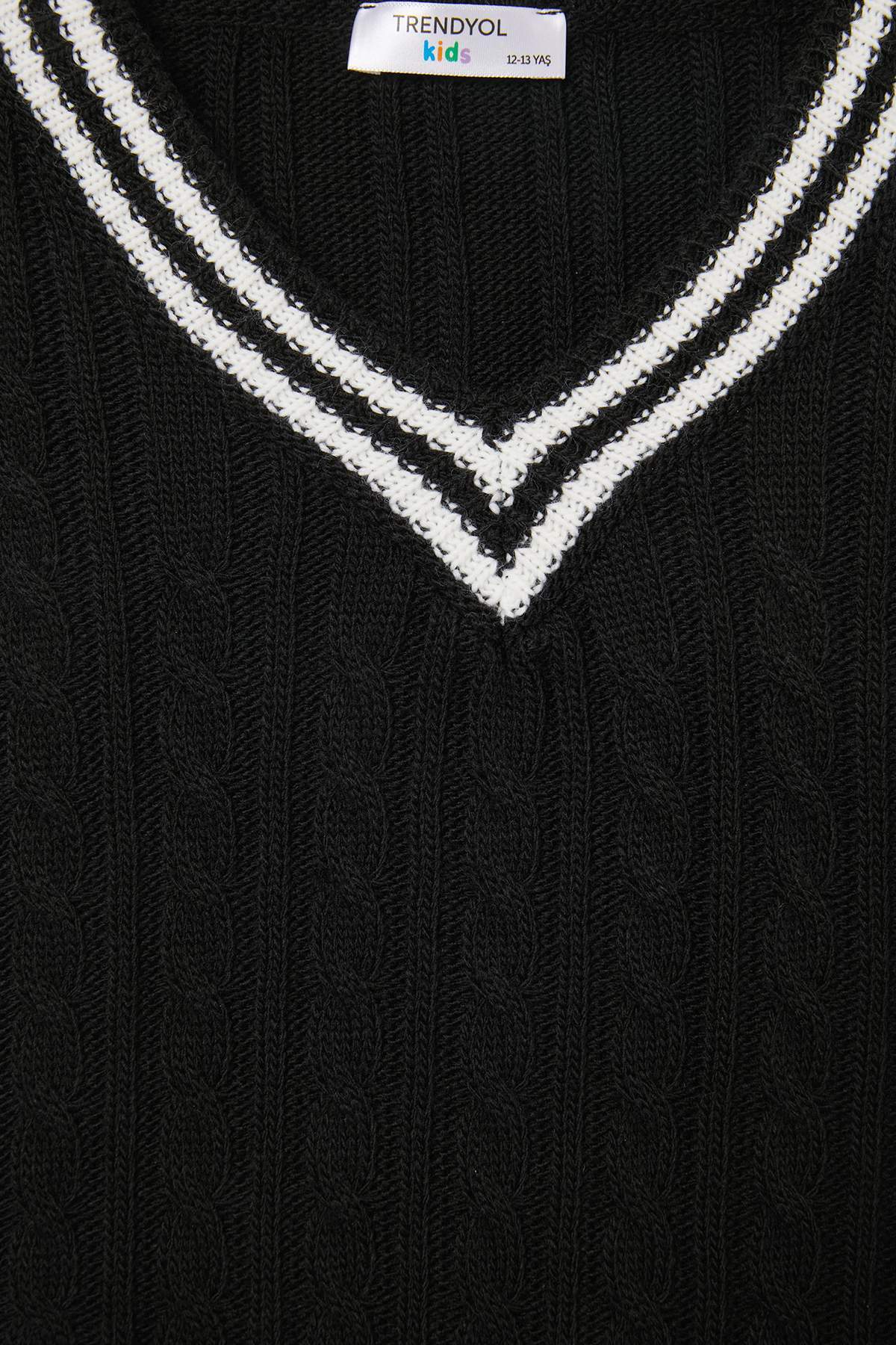 Boys' Black V-Neck School Sweater Vest