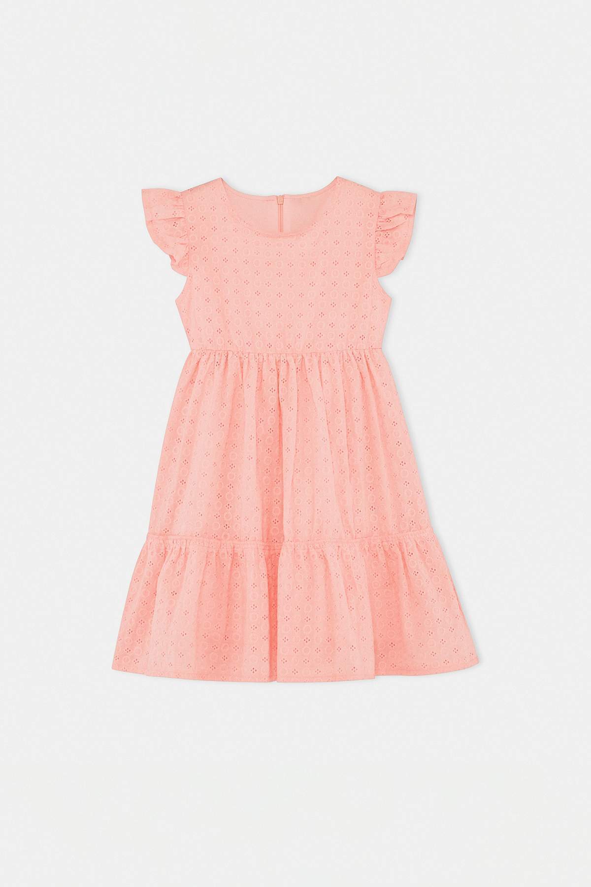 Girls' Cotton Plain Midi Dress