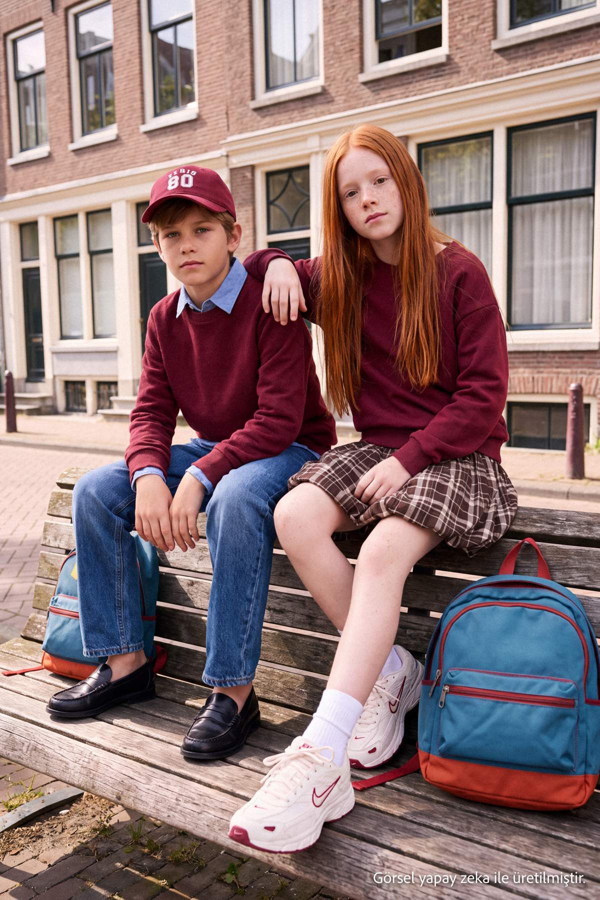 Kids' Basic Fleece-Lined Crew-Neck Sweatshirt