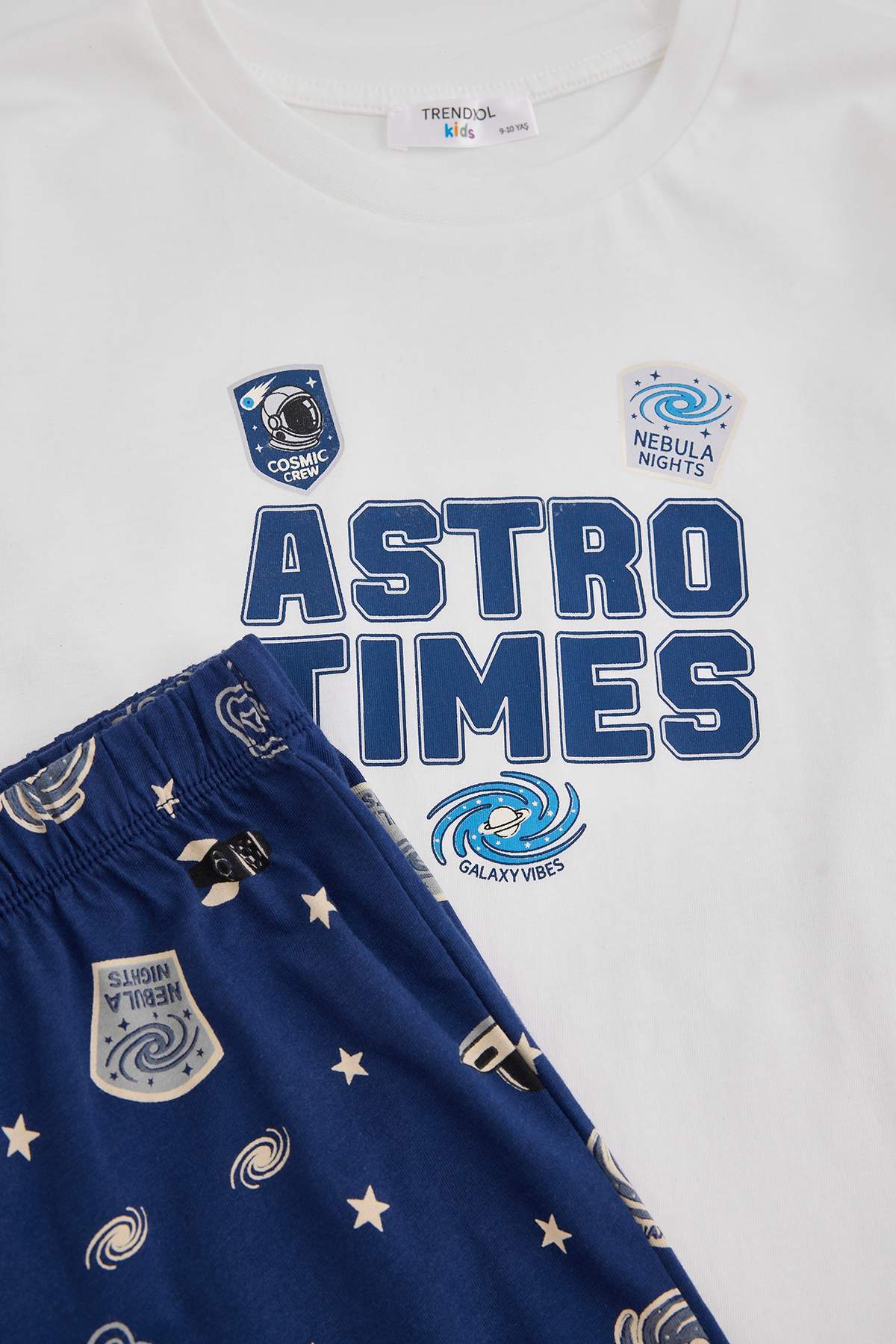 Boys' Navy Space-Print Pyjama Set