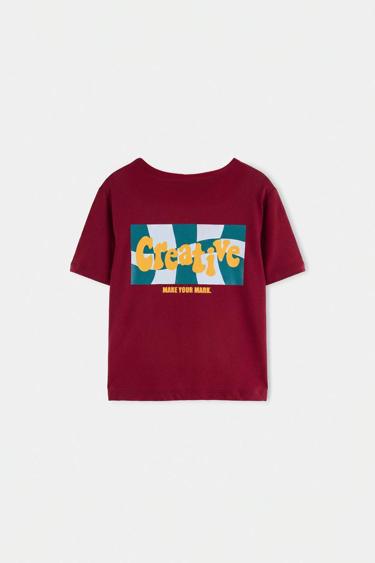 Boys' Burgundy Slogan-Print T-Shirt