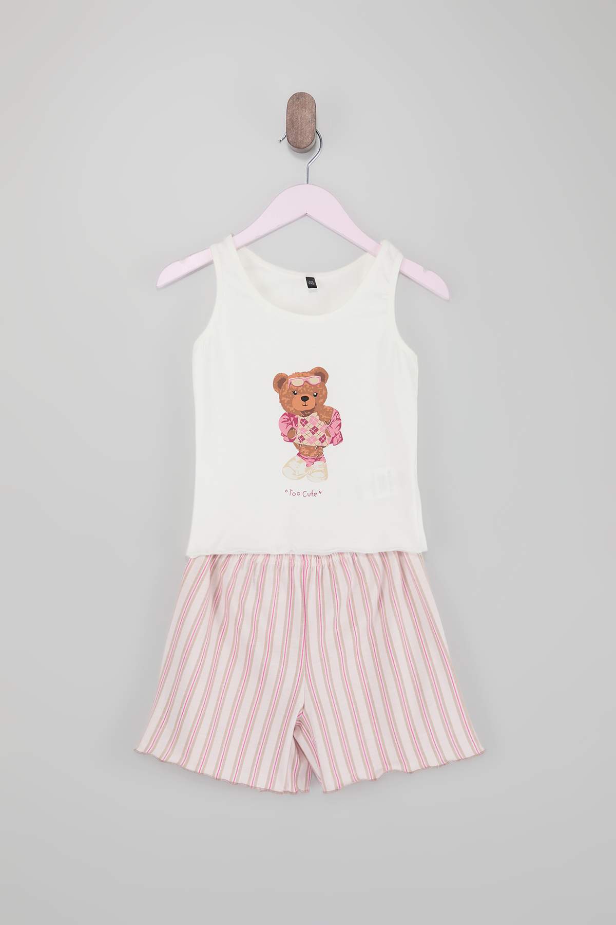 Girls' Strawberry-Print Pyjama Set