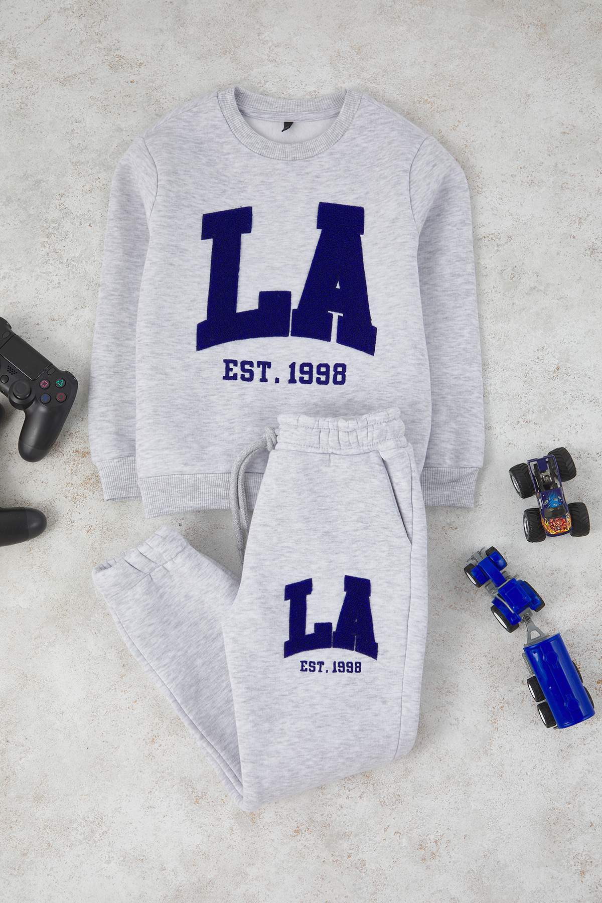 Boys' Navy Fleece-Lined Two-Piece Set