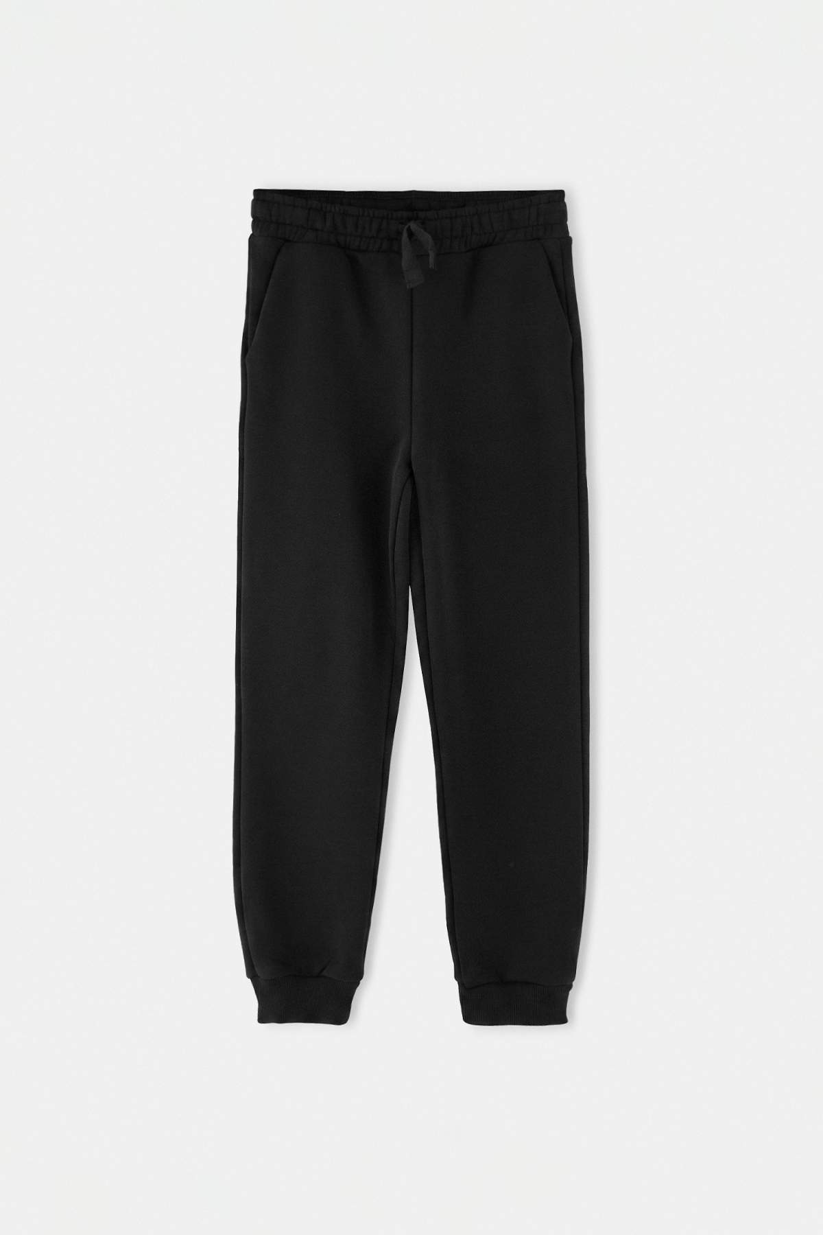 Girls' Black Thick Jogger Pants