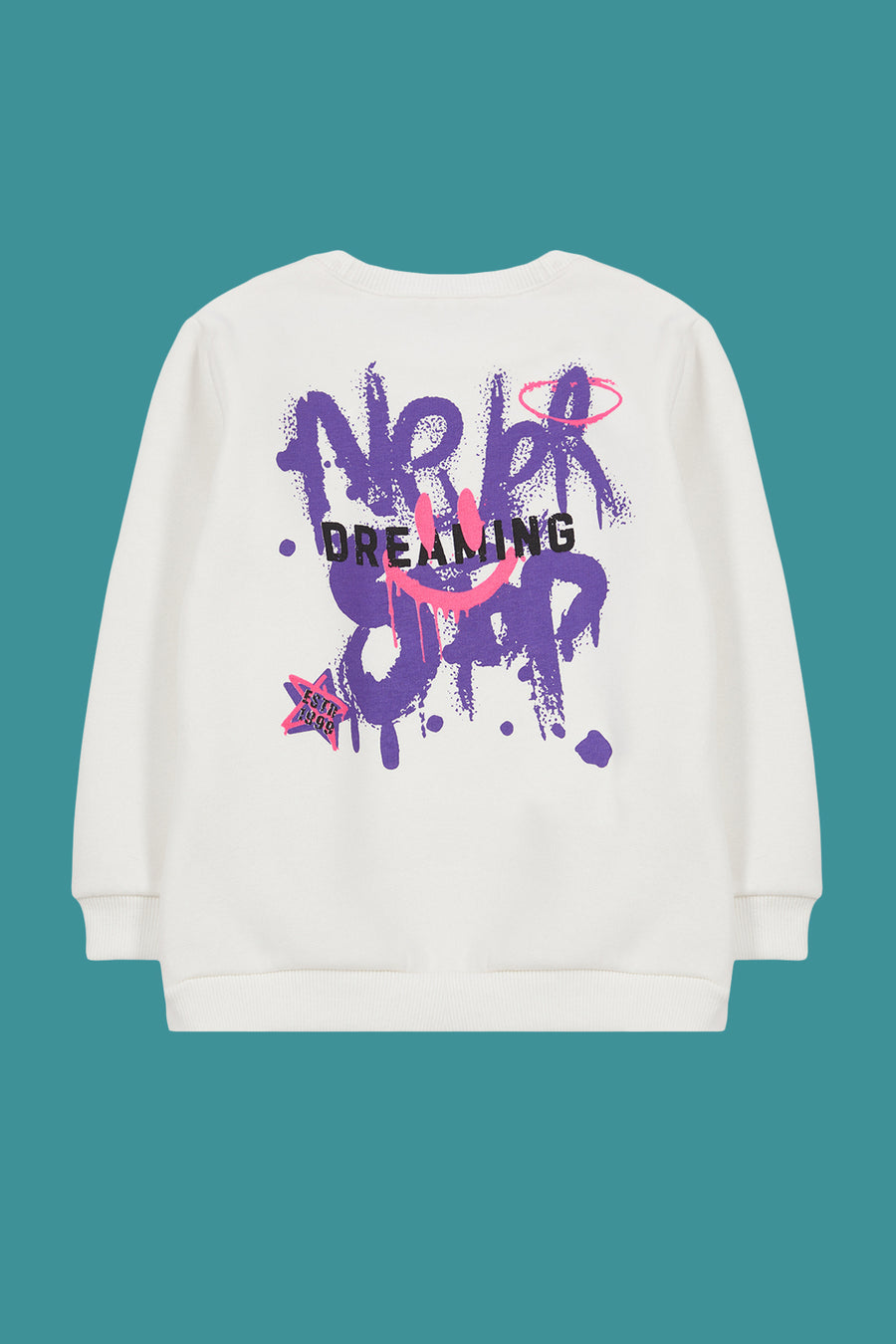 Boys' Back-Print Cotton Crew-Neck Sweatshirt