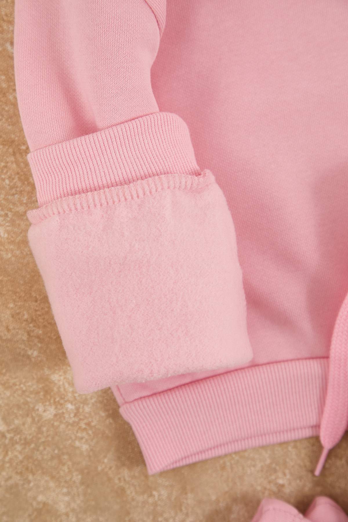 Girls' Black Fleece-Lined Sweatshirt & Jogger Set