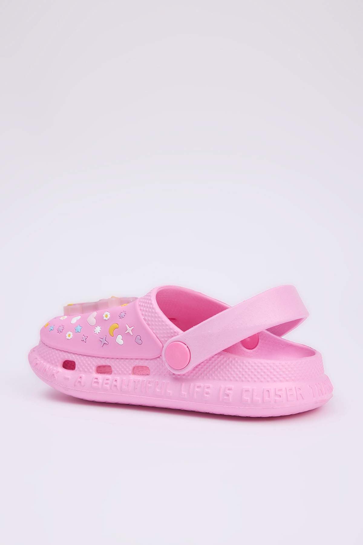 Girls' Pink Light-Up Unicorn Clog Sandals
