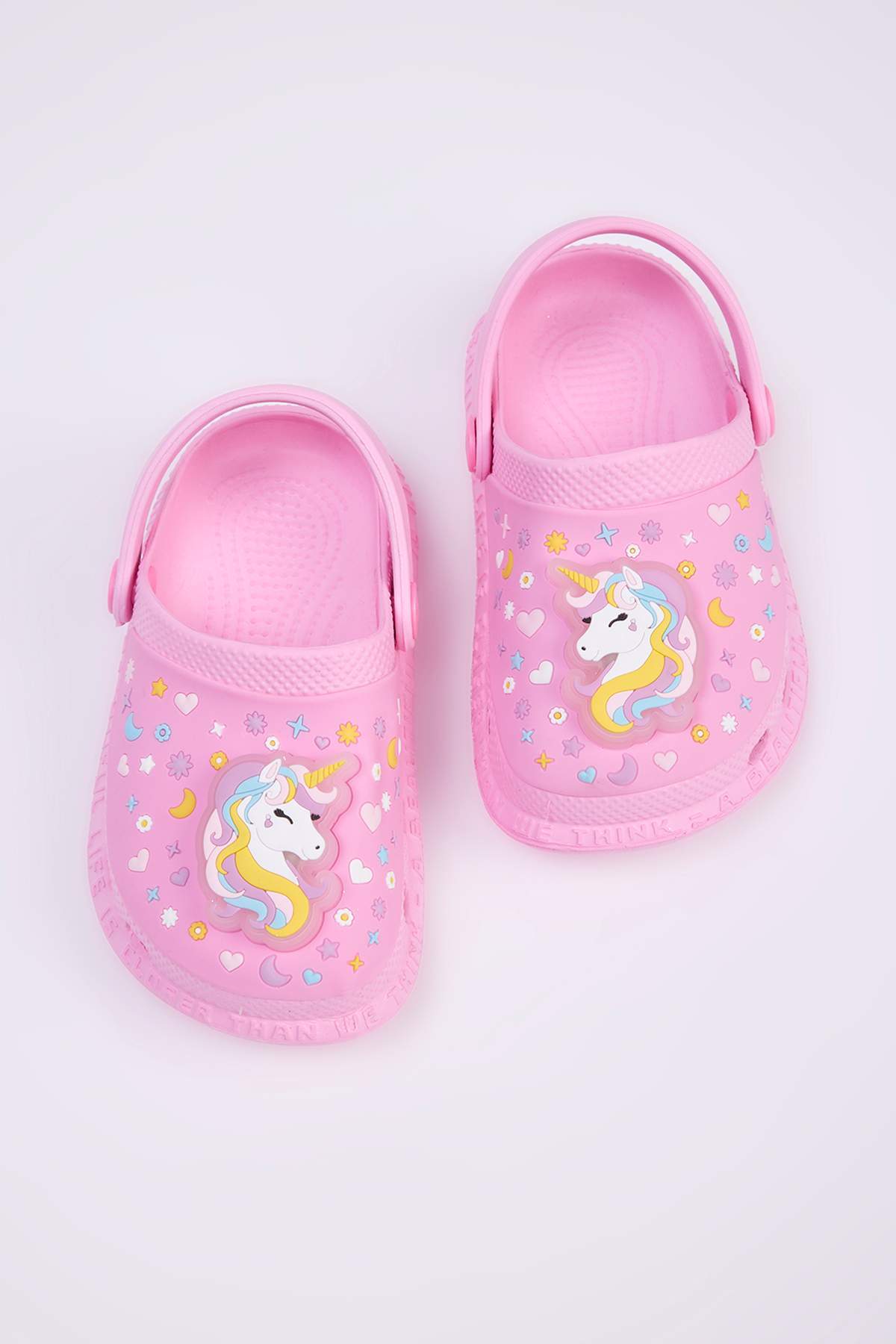 Girls' Pink Light-Up Unicorn Clog Sandals