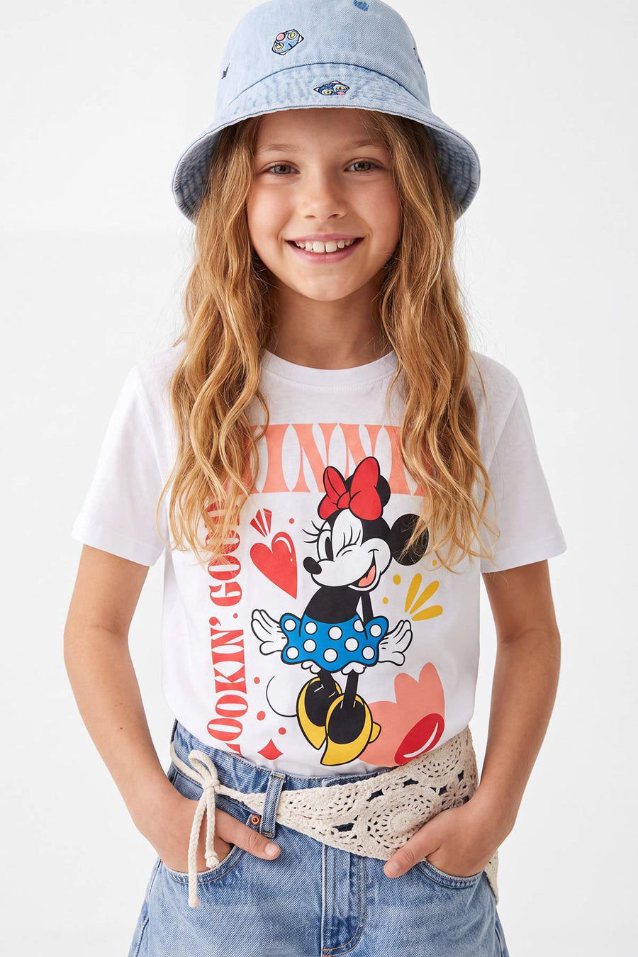 Girls' White Minnie Mouse T-Shirt